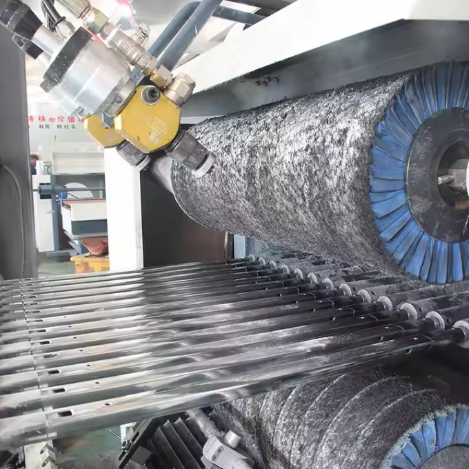 8k Spiegel Haarlijn Draadtrekken Afwerking Automatische Metalen Pijp / Buis Vierkant / Rond Polijstmachine Voor Oppervlakteafwerking 7