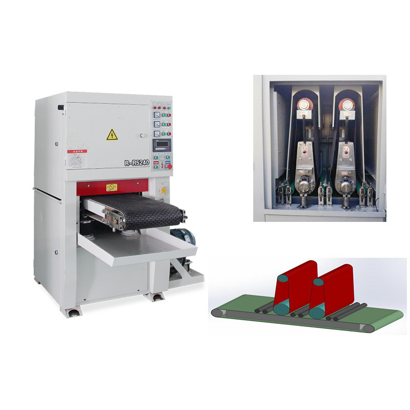 400mmRR Metal Wet Flat Surface Grinding Machine Wide Belt Sander Wet Polishing Machine Finishing Finishing Machine voor metaal