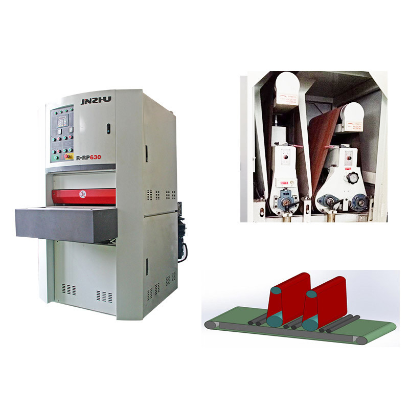 Elektrische Regelbare Riemschuurmachine voor Metaal met Twee Schuurmachines DE-Slagman Burr Removal Edge Radiusing Wide-Riem