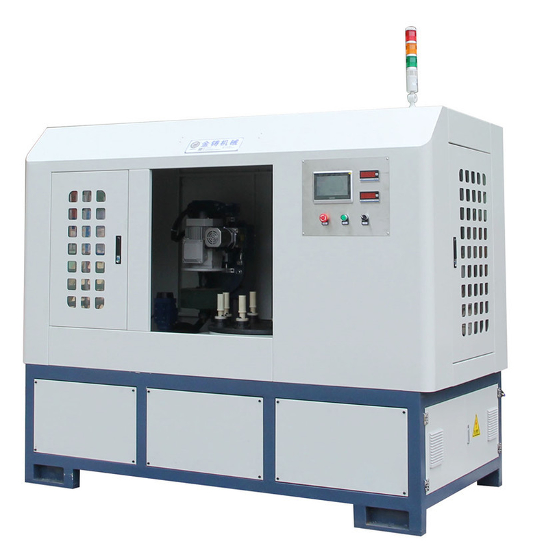 2 grinding heads rotary table polishing machine for round lock handle wire drawing machine