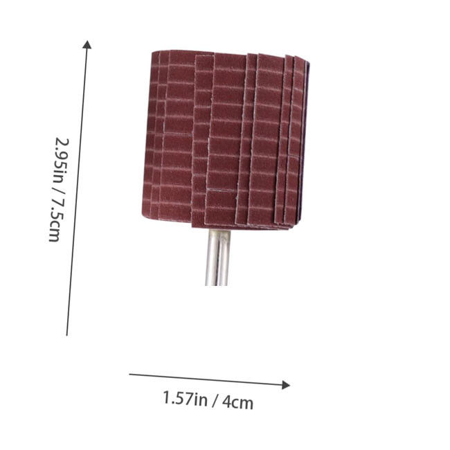Duurzame flapwielen Emery stof 250*50 mm Grit 240 Abrasief draad flapwiel voor slijpen polijsten