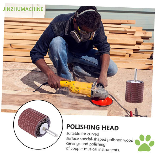 Duurzame flapwielen Emery stof 250*50 mm Grit 240 Abrasief draad flapwiel voor slijpen polijsten