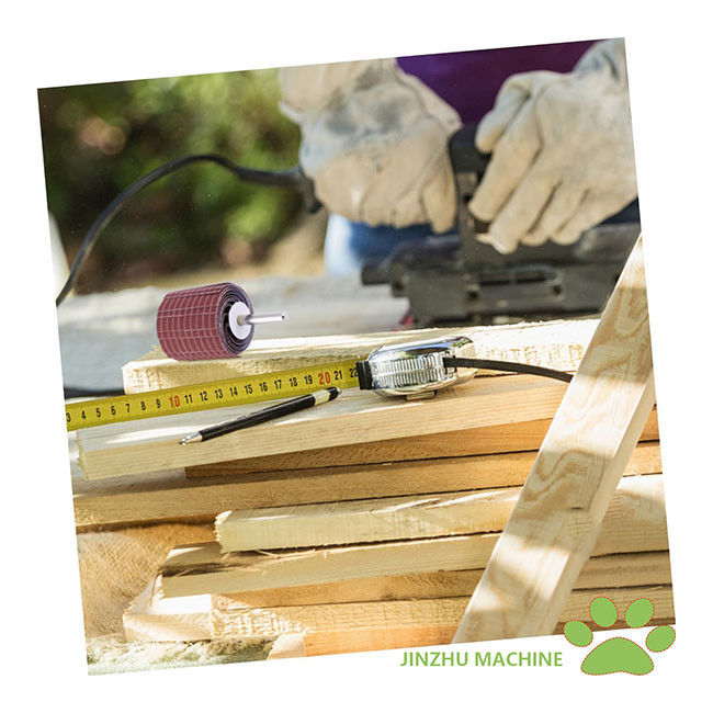 Poetsmateriaal Duurzaam flapwiel Emery stof 250*50 mm Grit 240 Abrasief draad flapwiel voor slijpen poetswerk