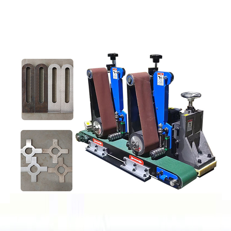 Kleine machines Dubbelstation Deburring Roestverwijdering Draad trekmachine Auto Platenmachine Abrasive riem Metalenpoetser